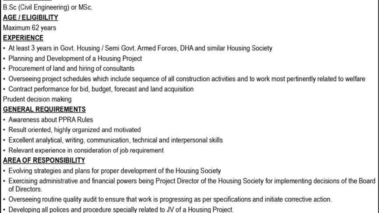 WAPDA Jobs in Lahore 2026 – Director General & Housing Director Posts | Apply Before 26 February