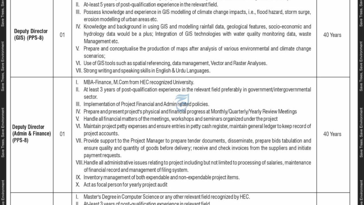 Latest Ministry of Climate Change Jobs in Islamabad 2026 – Apply Online Before 27 February