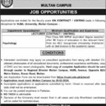 NUML Lecturer Jobs in Multan 2026 – Teaching & Psychology Faculty Recruitment