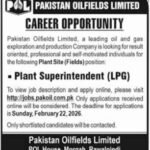 POL Management Jobs 2026 in Rawalpindi – Plant Superintendent (LPG) Position