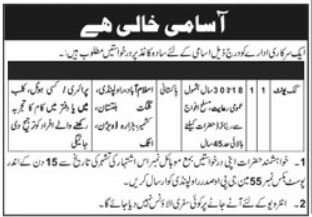 Latest Government Hotel Jobs in Islamabad 2026 – Apply for Cook Unit Positions