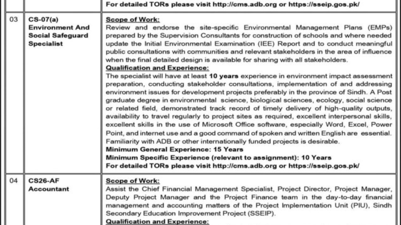 School Education & Literacy Department Karachi Jobs 2026 – Government Management Vacancies