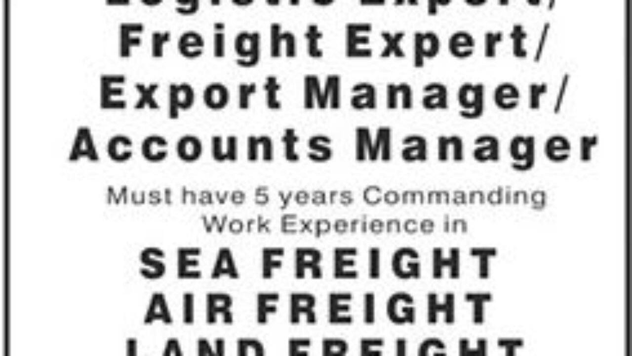 Private Company Jobs in Rawalpindi 2026 – Logistic Expert, Freight Expert, Export Manager & Accounts Manager