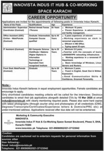 Latest Management Jobs 2026 in Karachi – Innovista D.H.A Career Opportunities