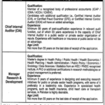 PHIMC Jobs 2026 in Lahore – Manager Research & Development and Chief Internal Auditor