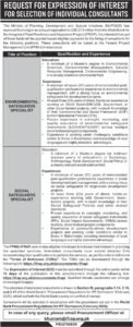 Integrated Flood Resilience & Adaptation Project (IFRAP) Jobs 2026 – Environmental & Social Safeguards Specialists in Islamabad