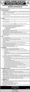 National Assembly Secretariat Jobs 2026 – Director General (IT) / Chief Information Security Officer (MP-II)