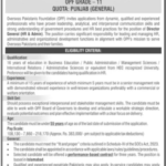 Overseas Pakistanis Foundation (OPF) Jobs 2026 – Director General (HR & Admin) | Islamabad