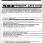 Planning Commission Islamabad Jobs 2026 – Member Positions in Food Security & Climate Change