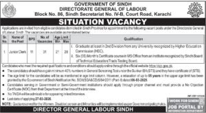 Labour & Human Resource Department Jobs 2026 in Karachi – Clerk & Junior Clerk Vacancies