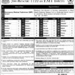 Rescue 1122 EMT Internship 2026 – Emergency Medical Technician Internship Opportunities in Punjab