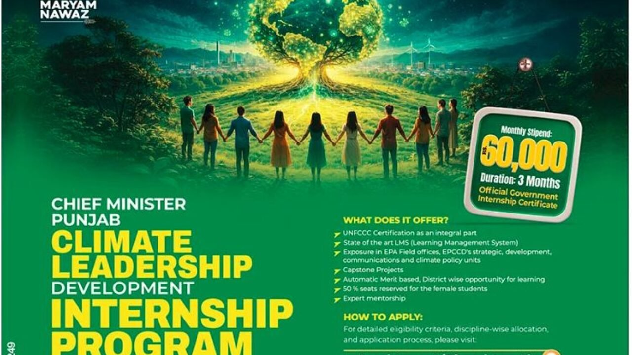 Climate Leadership Development Internship Program 2026 – Government of Punjab