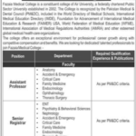 Fazaia Medical College Islamabad Jobs 2026 – Registrar, Lecturer, Assistant Professor & Admin Staff Vacancies