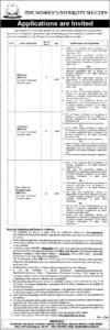 Latest Government Jobs at The Women University Multan 2026 – Registrar, Treasurer & Controller Positions