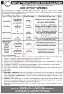 PPHI Balochistan Jobs 2026 – Temporary Healthcare Career Opportunities in Quetta and Multiple Districts
