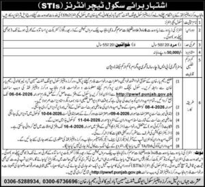 Workers Welfare Fund Jobs 2026 in Rawalpindi – School Teacher Intern (Apply Before 15 April)