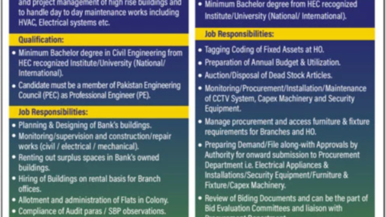 Zarai Taraqiati Bank Limited (ZTBL) has announced new career opportunities in Islamabad through an advertisement published in the Jang Newspaper on 05 Ap