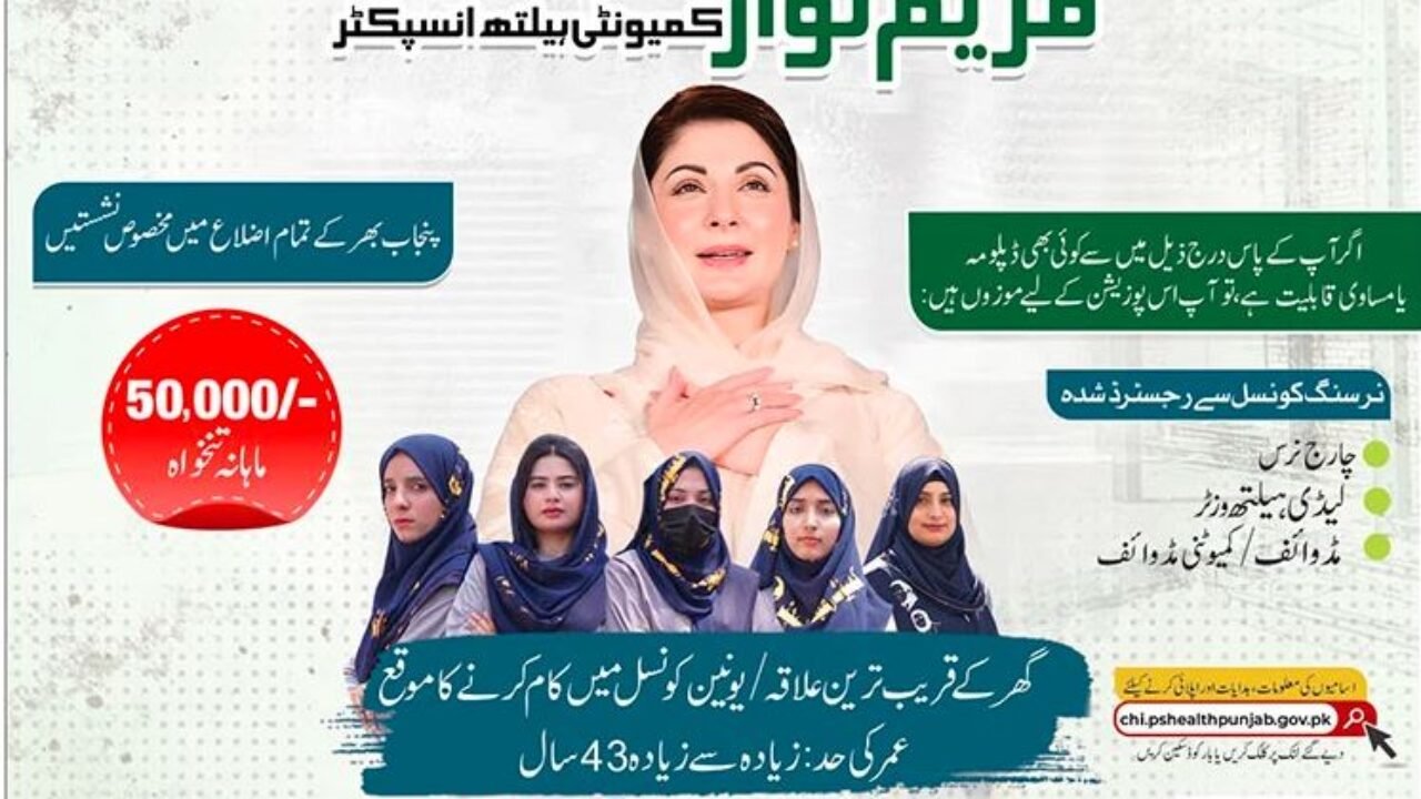 Health & Population Department Lahore Jobs 2026 – Lady Health Visitor, Nurses & More