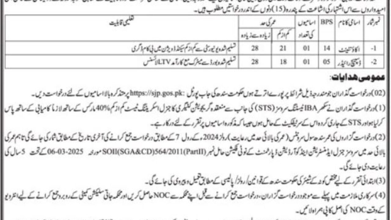 Auqaf Religious Affairs & Zakat Department Jobs 2026 in Karachi – Accountant and Dispatch Rider Vacancies