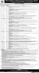 NFC Institute of Engineering & Technology Multan Jobs 2026 – Professors, Associate Professors, Lecturers & Lab Engineers