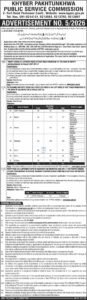 Khyber Pakhtunkhwa Public Service Commission (KPPSC) Jobs 2026 – Advertisement No. 5/2026