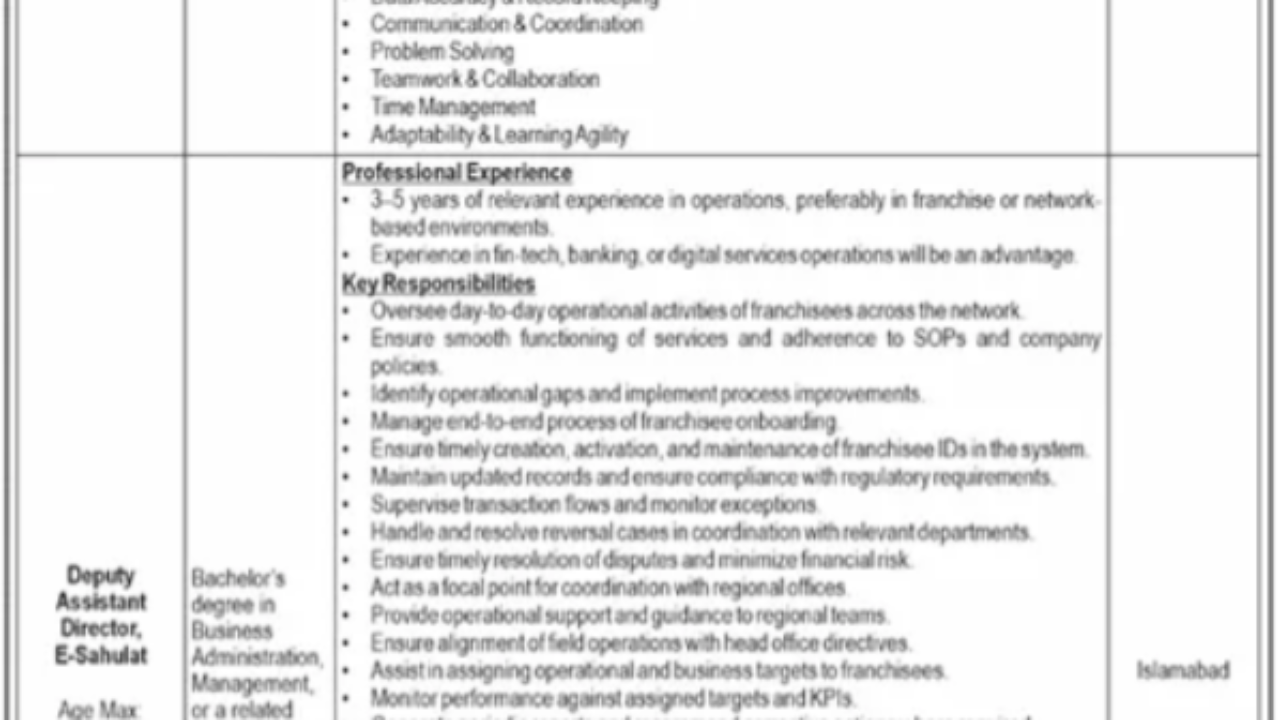 Latest NADRA Technologies Limited NTL Jobs 2026 in Islamabad – Apply Before 10 May