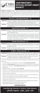 EXIM Bank of Pakistan Jobs 2026 – Multiple Career Opportunities in Islamabad & Karachi