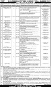 Shaikh Zayed Hospital Lahore Jobs 2026 – Multiple Medical & Administrative Vacancies
