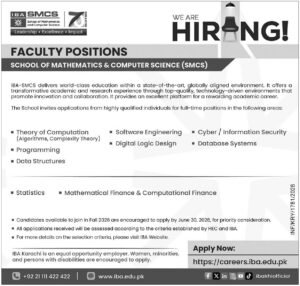 Institute of Business Administration (IBA) Karachi Jobs 2026