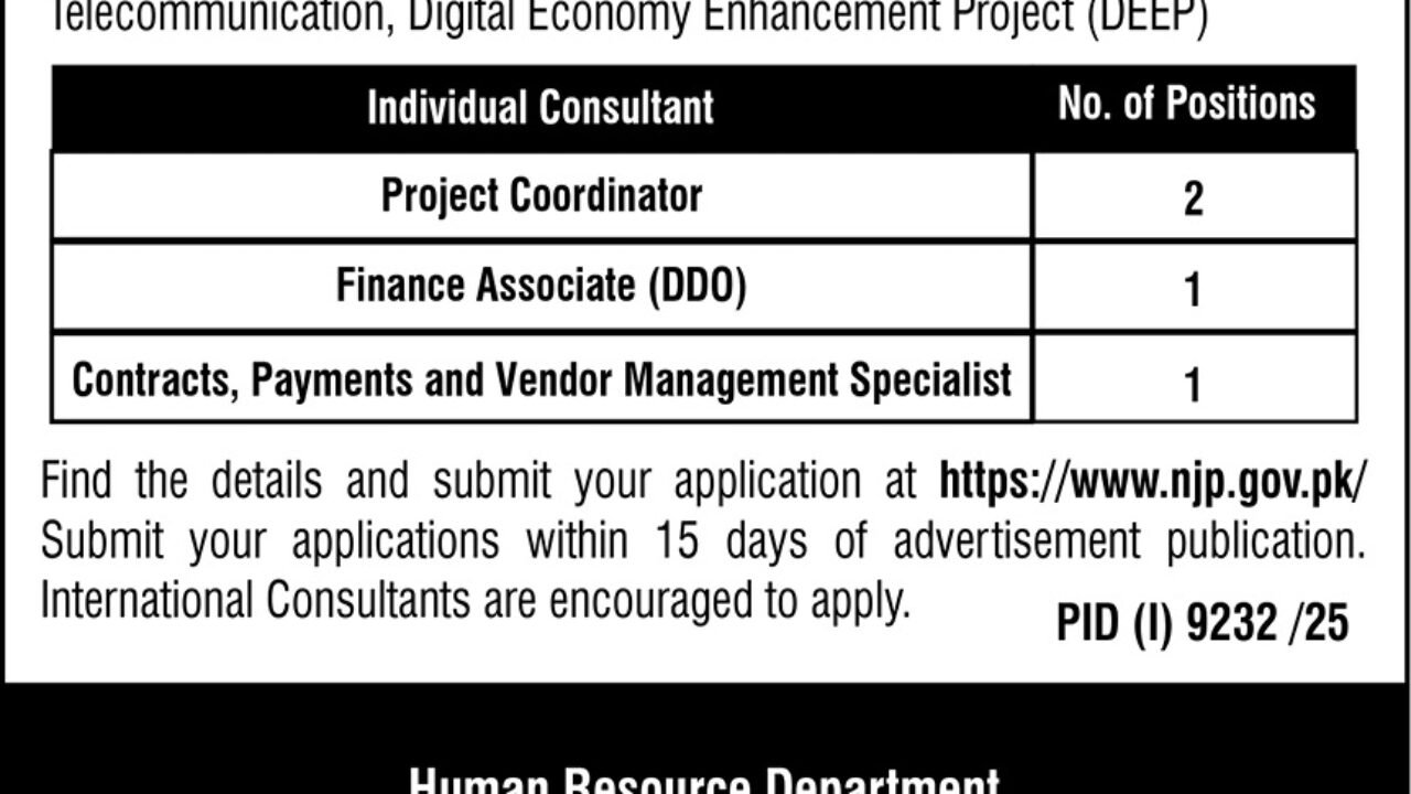 Ministry of Information Technology & Telecommunication MOIT Jobs 2026 in Islamabad