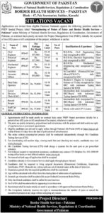 Ministry of National Health Services NHSRC Jobs 2026 in Karachi – Border Health Services Pakistan Vacancies