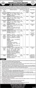 Fisheries Department Jobs 2026 in Lahore – Apply Online for Latest Government Vacancies